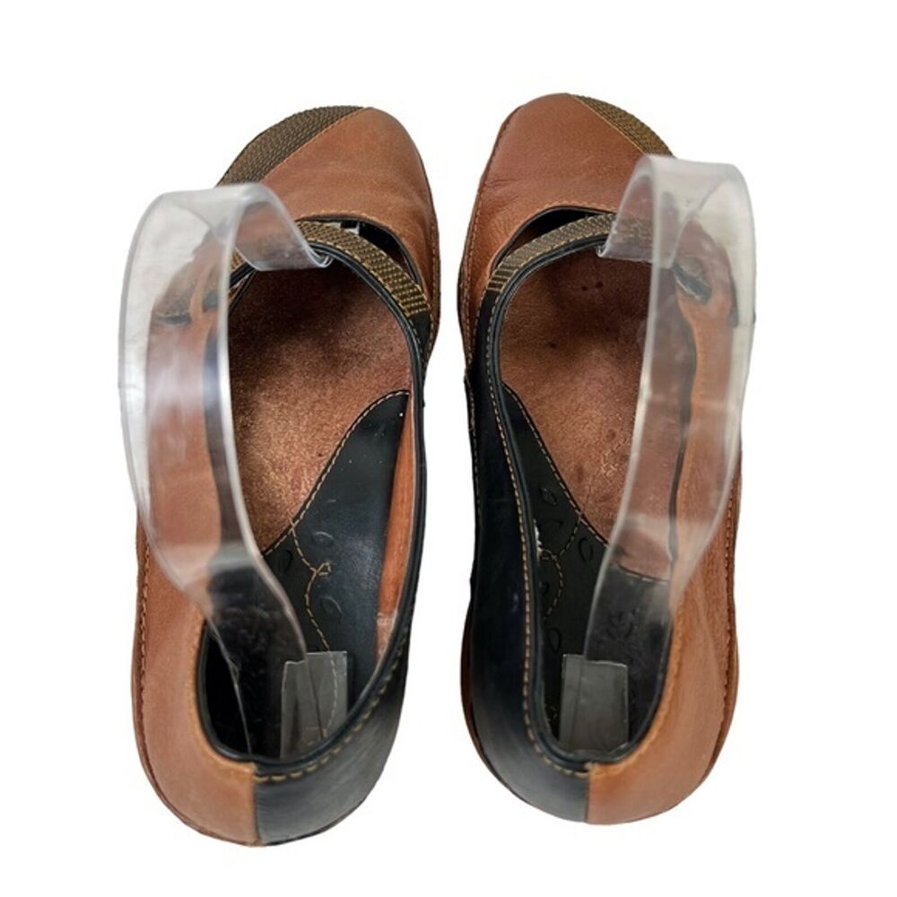 CLARKS Genuine Leather Mary Jane Flats Loafers Black Brown Casual Shoes sz 6.5 - Picture 7 of 12